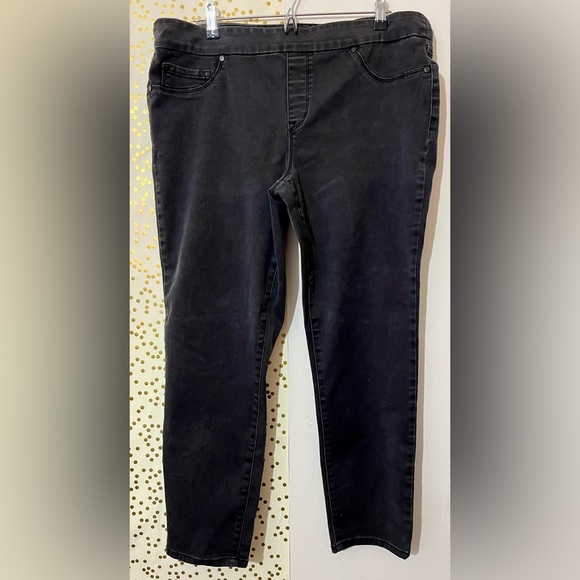 Tribal Black Skinny Pull-On Jeans size 14 - Picture 1 of 9
